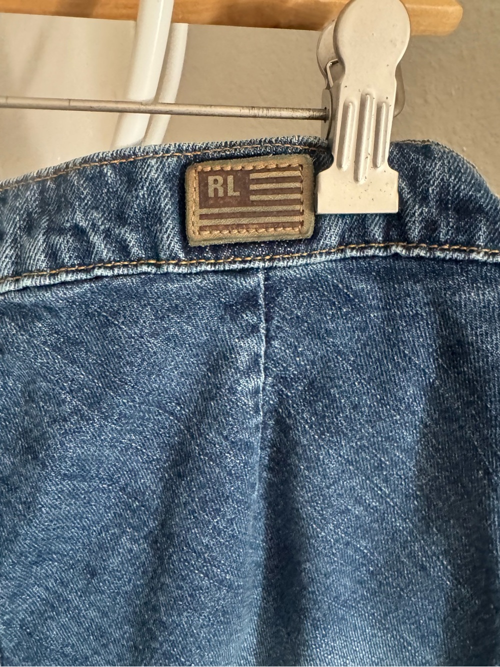 Vintage Ralph Lauren Blue Denim Midi Skirt